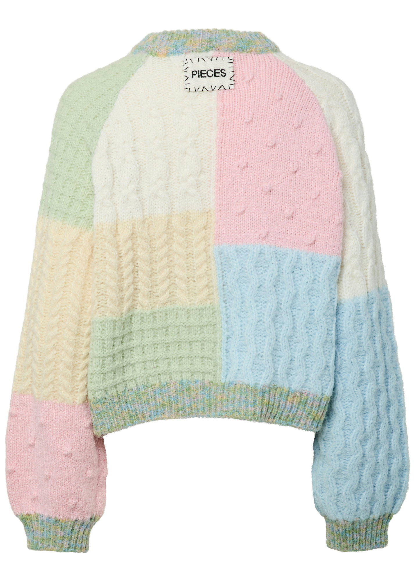 Pieces - Pastel Patchwork Knit Jumper