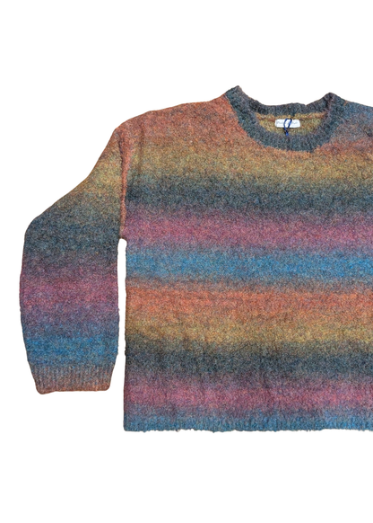The Edit - Oversized Ombre Rainbow Boucle Knit Jumper