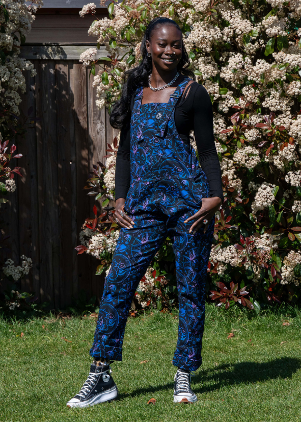 Rebel Romance - Celestial Dreams Stretch Twill Dungarees