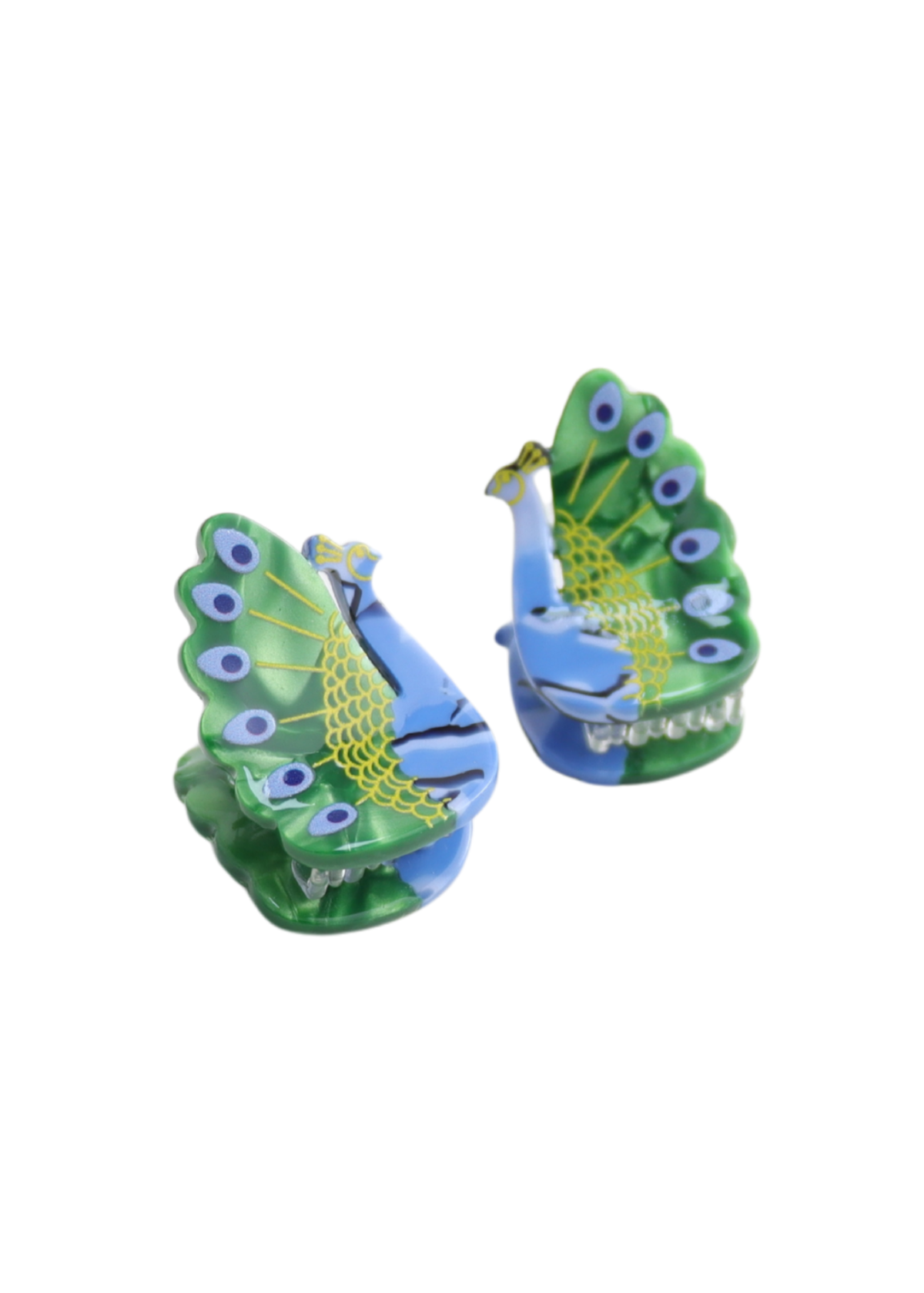 The Edit - Peacock Hair Claw Clips Duo