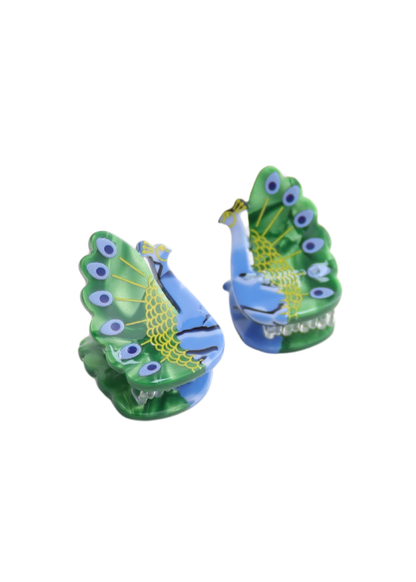 The Edit - Peacock Hair Claw Clips Duo