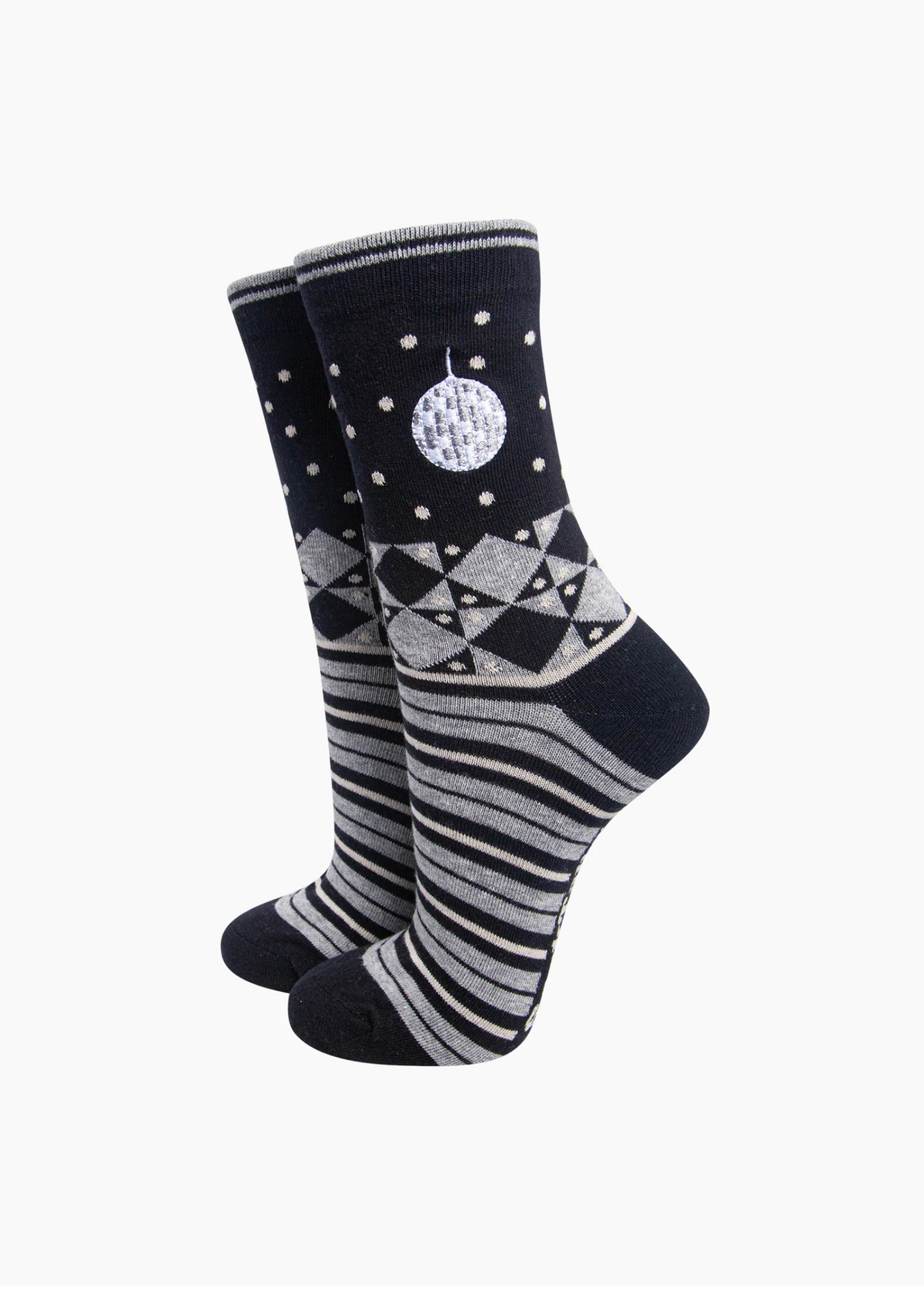 Sock Talk - Embroidered Disco Ball Socks