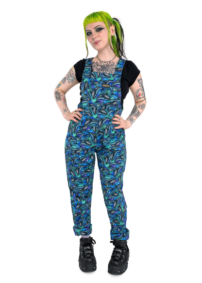 Run & Fly - Infinity Whales Stretch Twill Dungarees