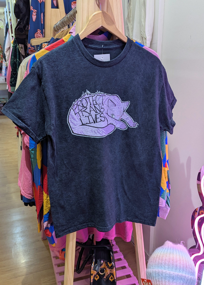 Home of Rainbows - Unisex 'Protect Trans Lives' Cat Charity Tee