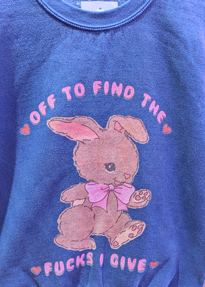 Daisy Street - Navy ‘Off to Find the F**ks’ Bunny Sweater