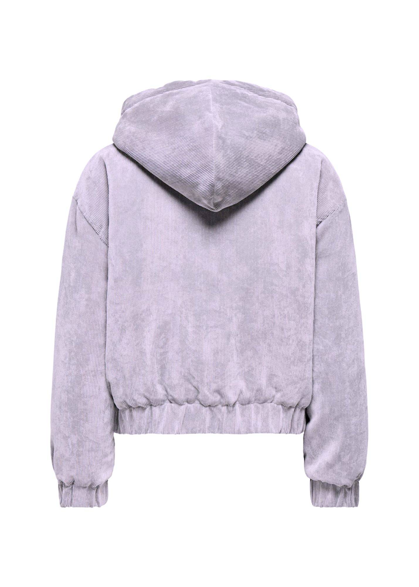 Only - Dusky Lilac Corduroy Quilted Jacket with Hood