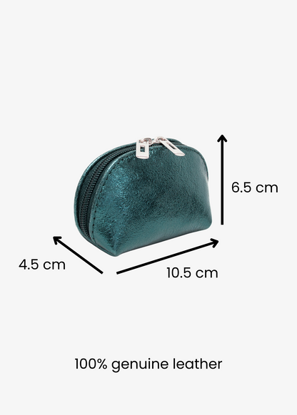 The Edit - Metallic Deep Teal Pouch Purse