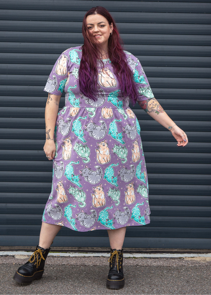 Rebel Romance x Abi Perry - Purrfect Cats Midi Dress
