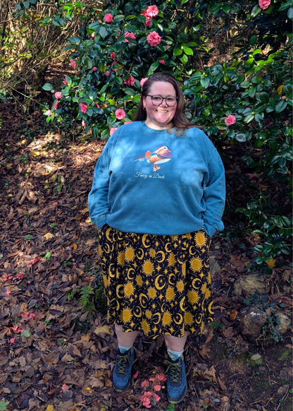 Home of Rainbows - Fancy As Duck Sweater in Teal