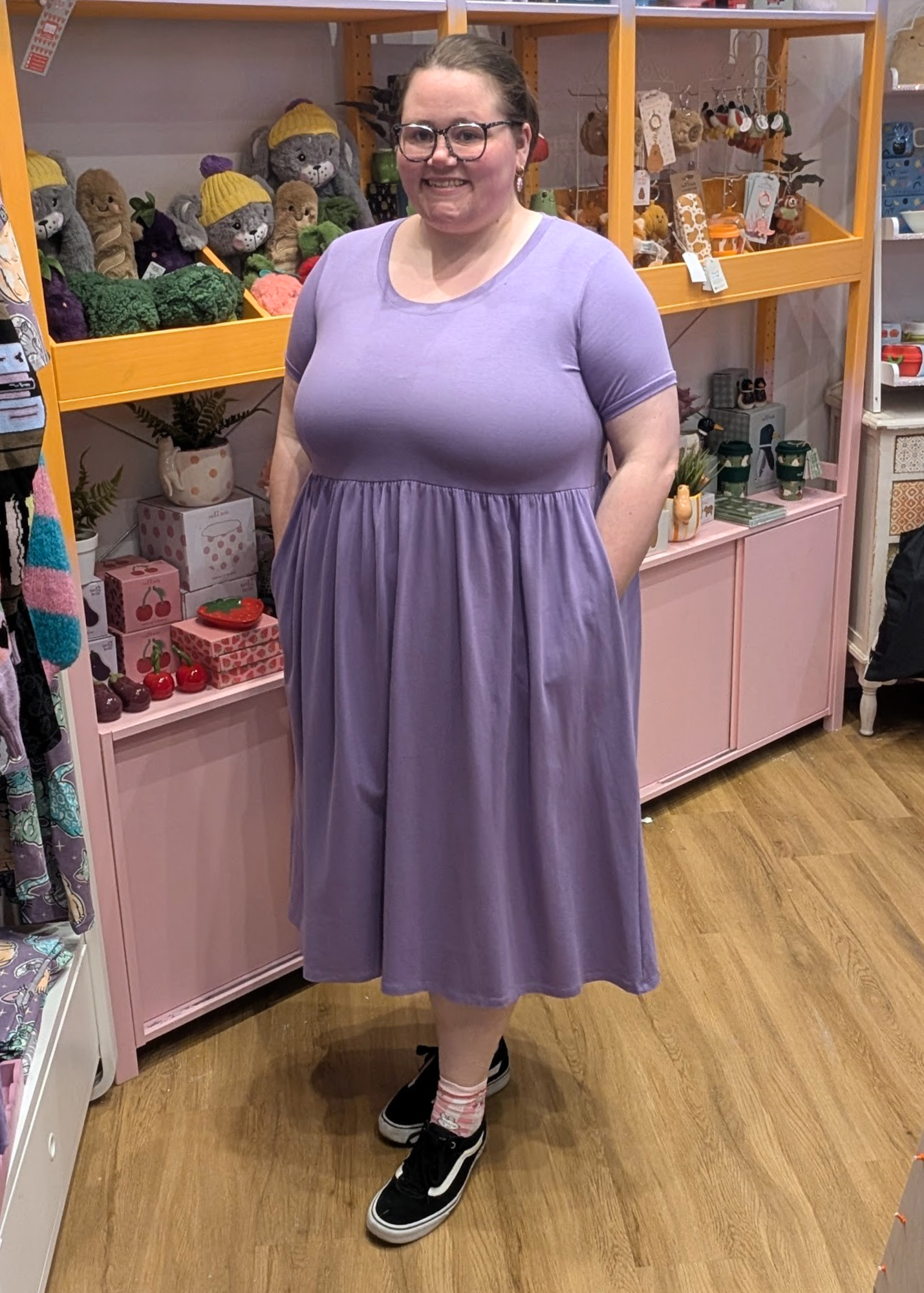 The Edit - Soft Lilac Smock Dress with Pockets