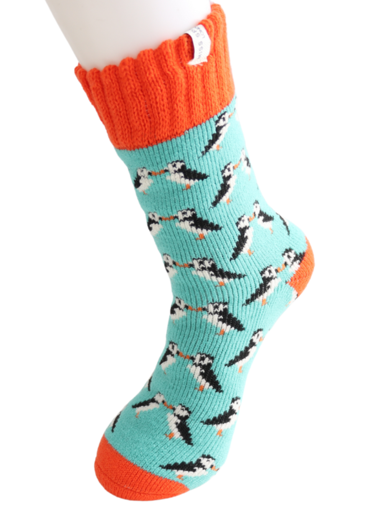 Miss Sparrow - Kissing Puffins Winter Duck Egg Socks