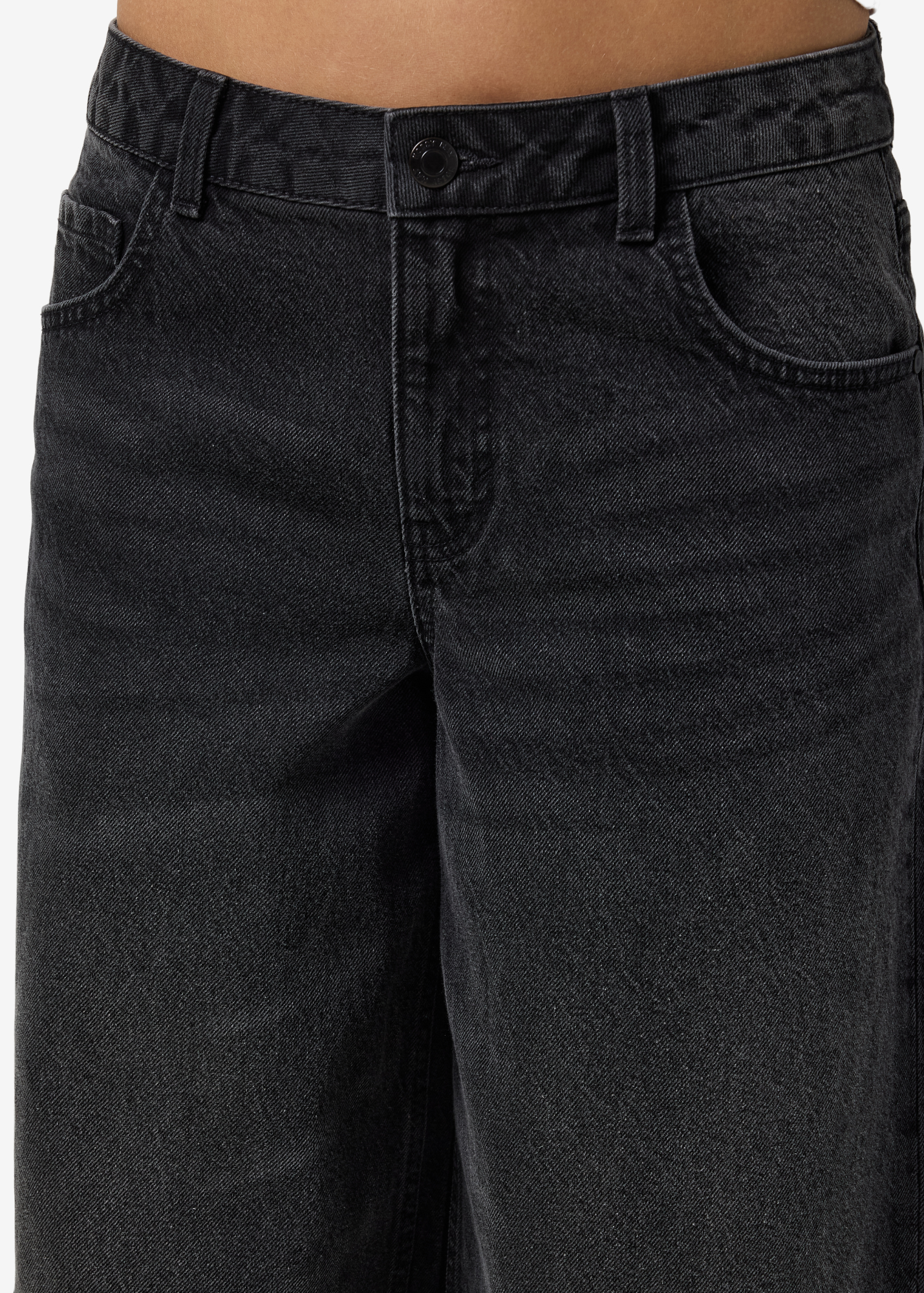 Noisy May - Kettie Black Wash Wide Leg Jeans