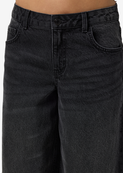 Noisy May - Kettie Black Wash Wide Leg Jeans