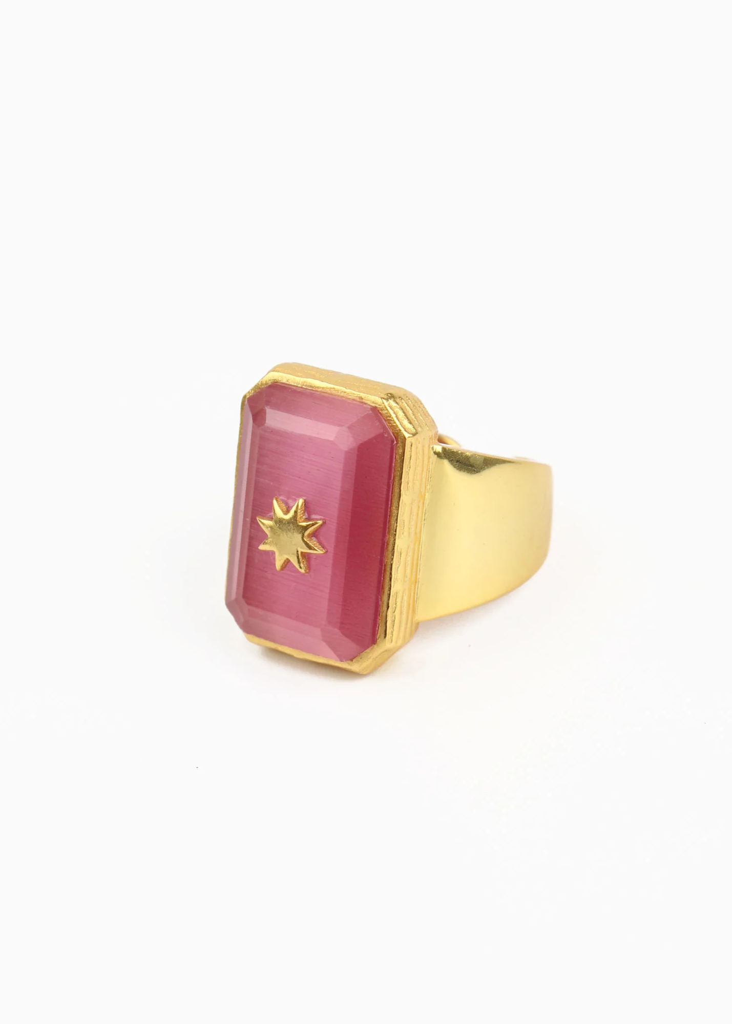 My Doris - Statement Starburst Ring in Rose Pink