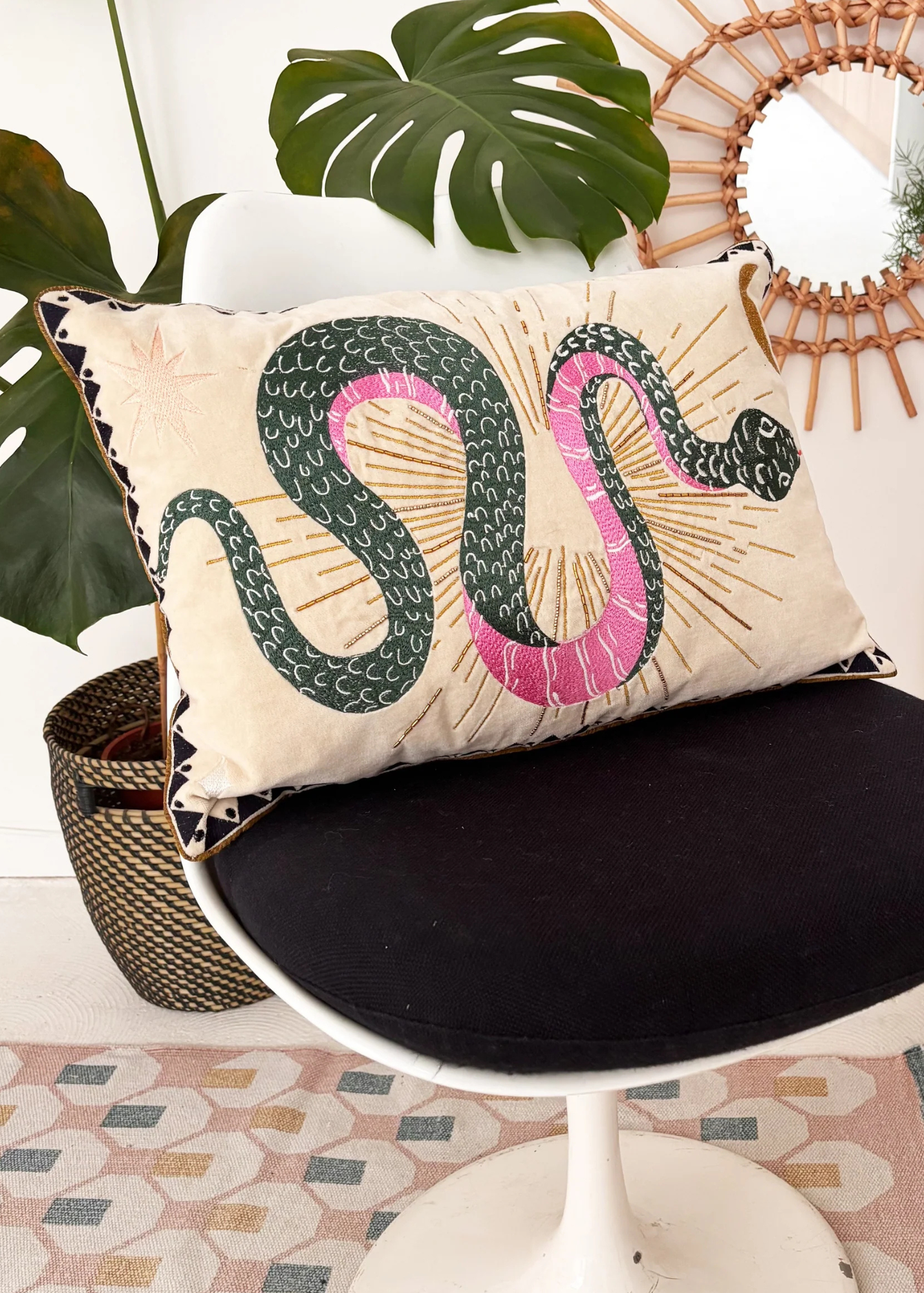 House of Disaster - Inked Snake Cushion