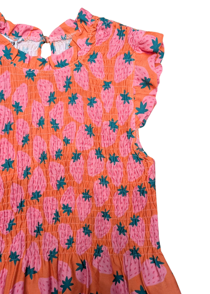 The Edit - Strawberry Print Shirred Top