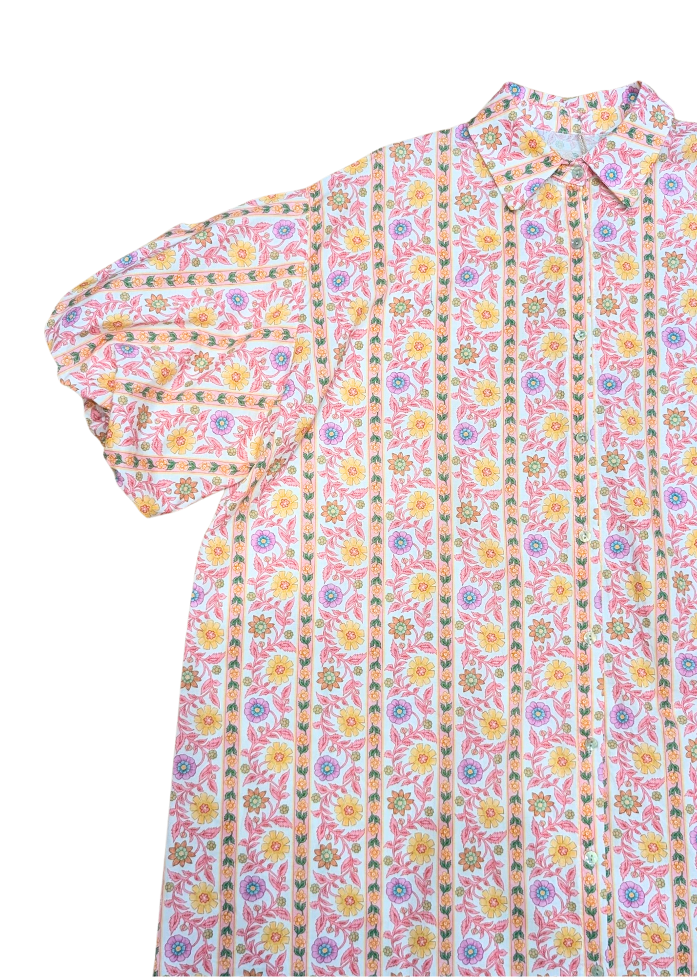 The Edit - Pastel Wallpaper Flower Print Shirt Dress