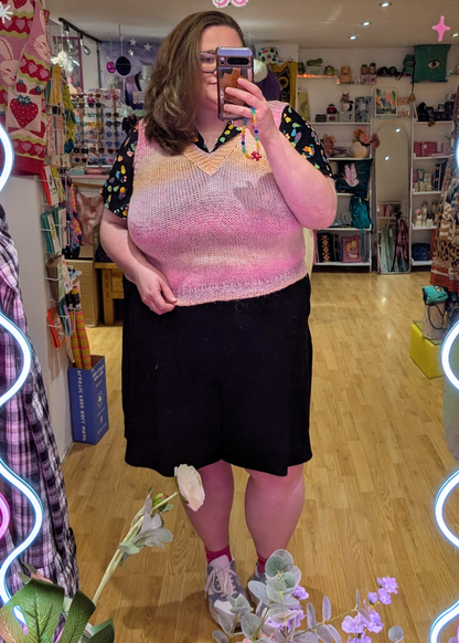 The Edit - Pink & Orange Ombre Knitted Sweater Vest