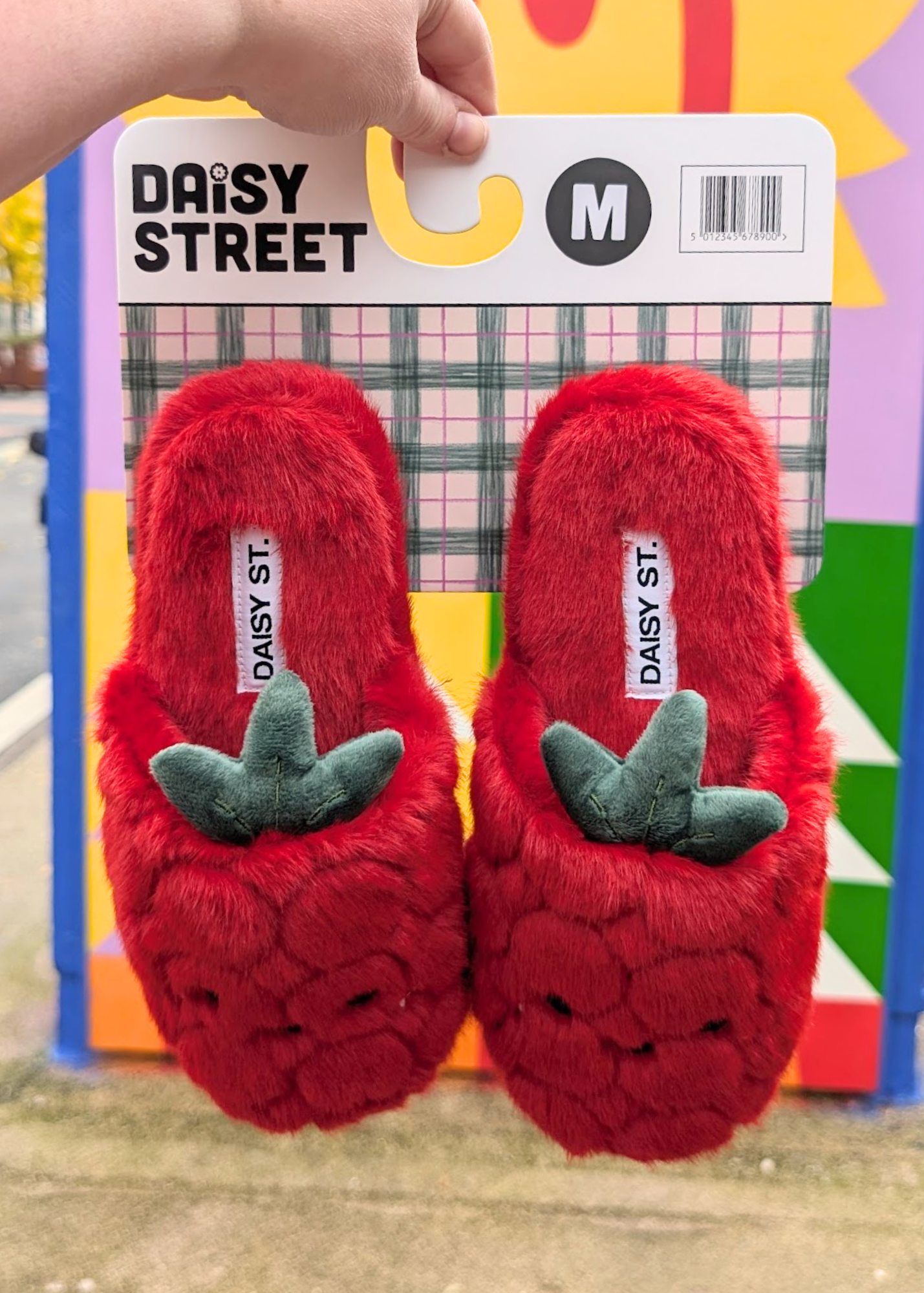 Daisy Street - Raspberry Plush Slippers
