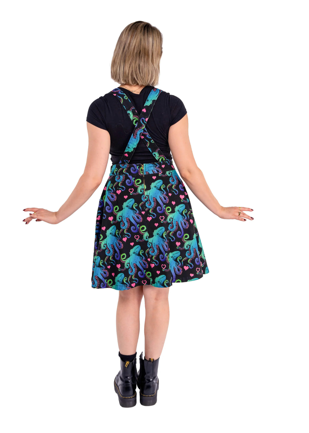 Run & Fly - Octopus Love Flared Pinafore Dress