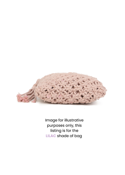 The Edit - Lilac Macramé Mini City Bag