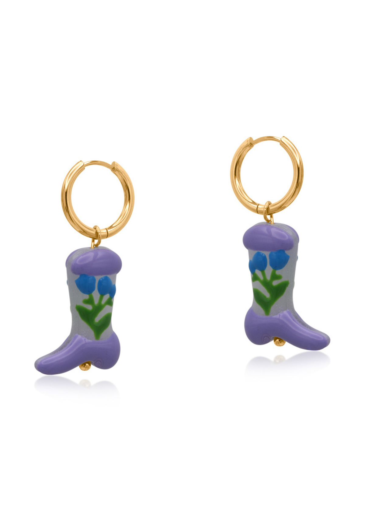 Big Metal London - Cowboy Boots Charm Earrings
