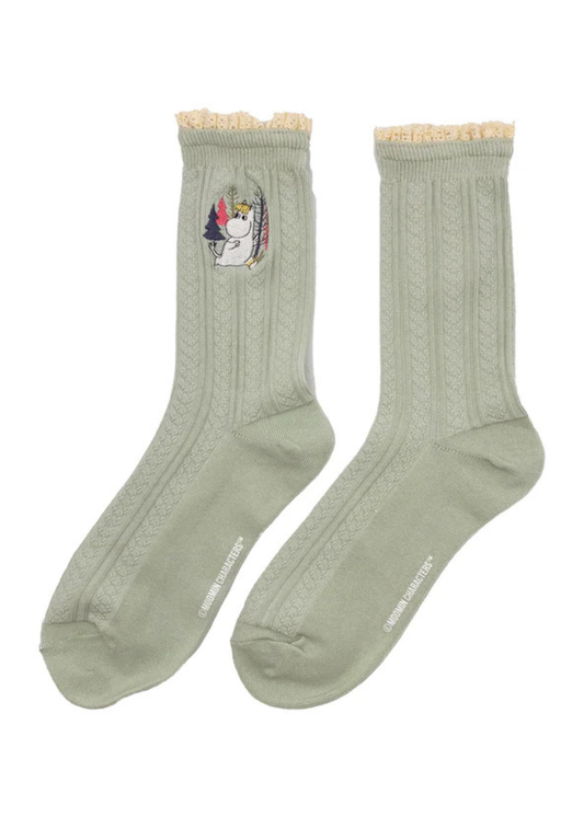 House of Disaster - Moomin Green Lace Snorkmaiden Socks