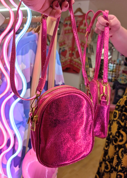 The Edit - Metallic Magenta Cross Body Mini Bag