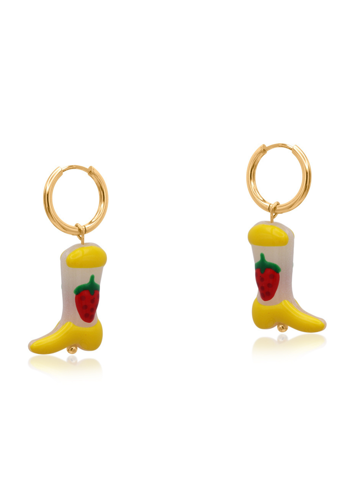 Big Metal London - Cowboy Boots Charm Earrings