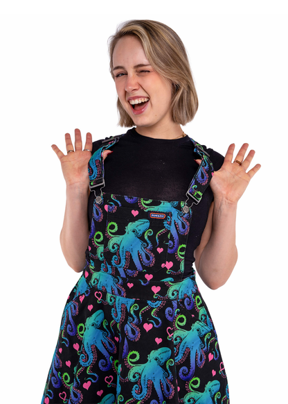 Run & Fly - Octopus Love Flared Pinafore Dress