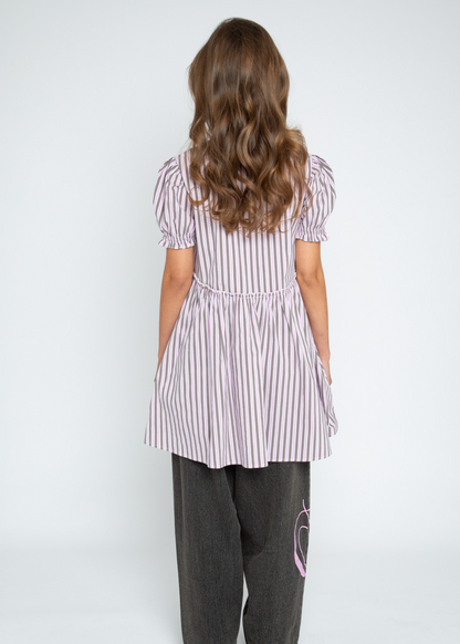 Daisy Street - Cherub Pink Stripe Mini Dress