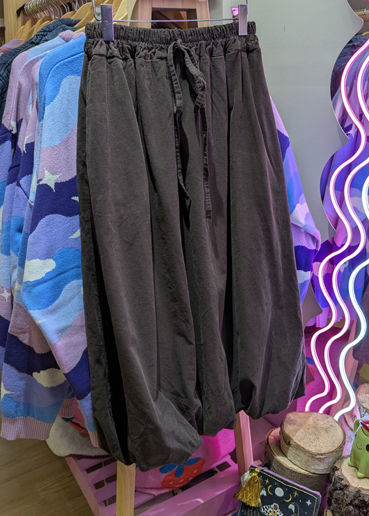 The Edit - Brown Corduroy Puffball Skirt