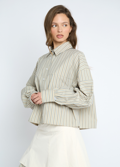 Daisy Street - Frappe Stripe Button Up Shirt