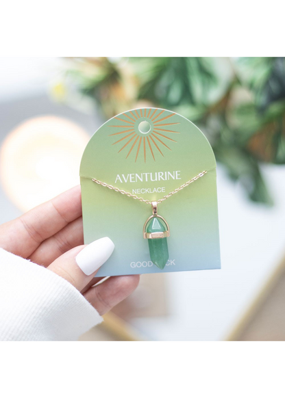 Something Different - Aventurine Crystal Pendant Necklace