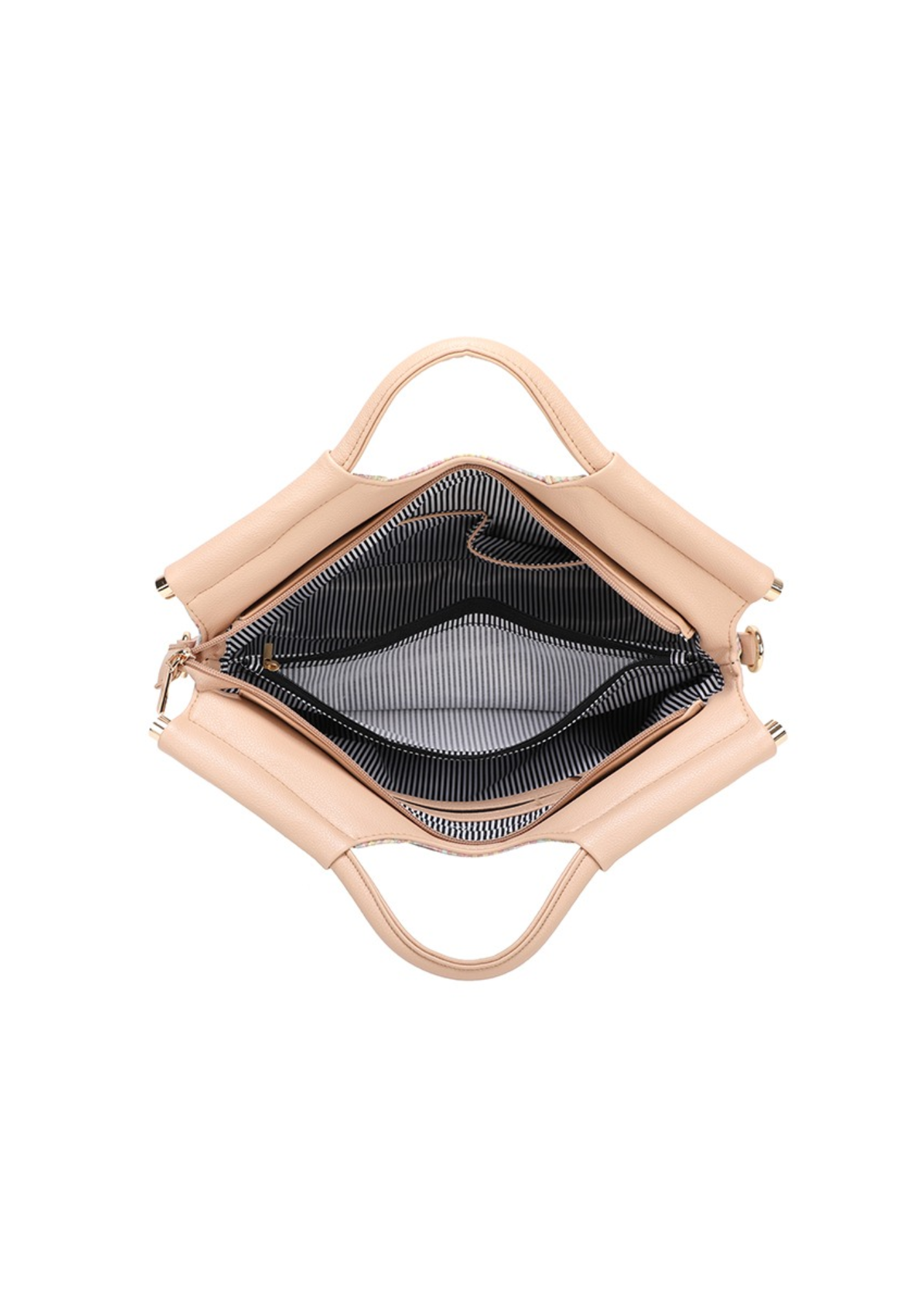 The Edit - Vintage-style Multicolour Pastel Woven Knitting-style Handbag