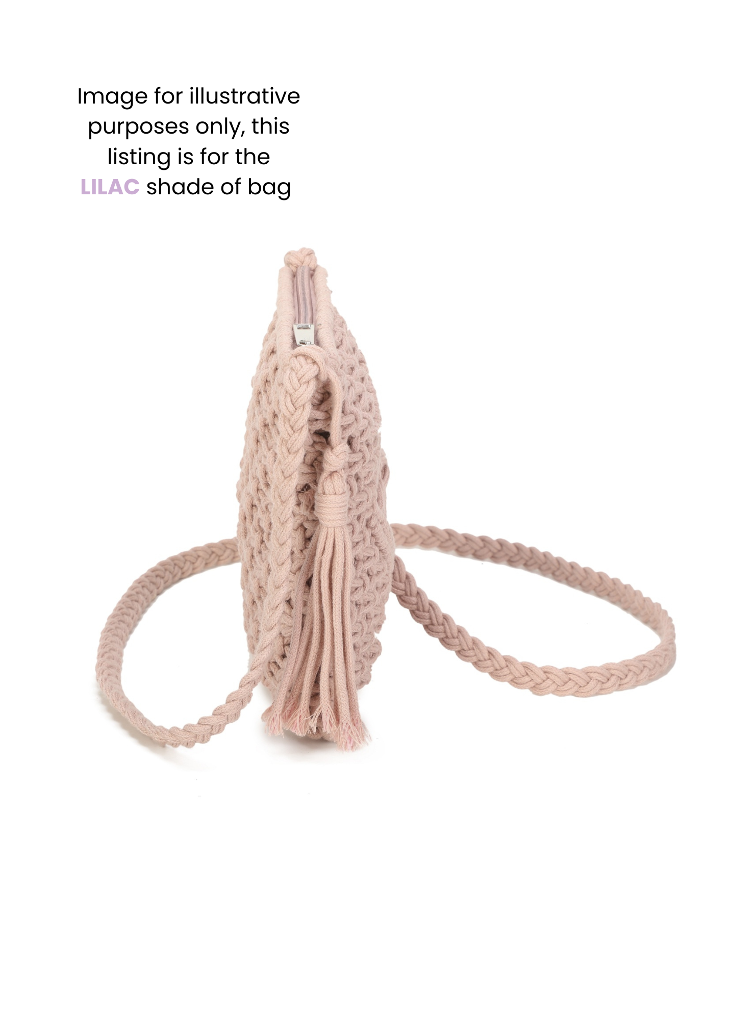 The Edit - Lilac Macramé Mini City Bag