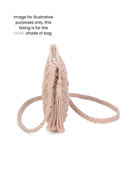 The Edit - Lilac Macramé Mini City Bag