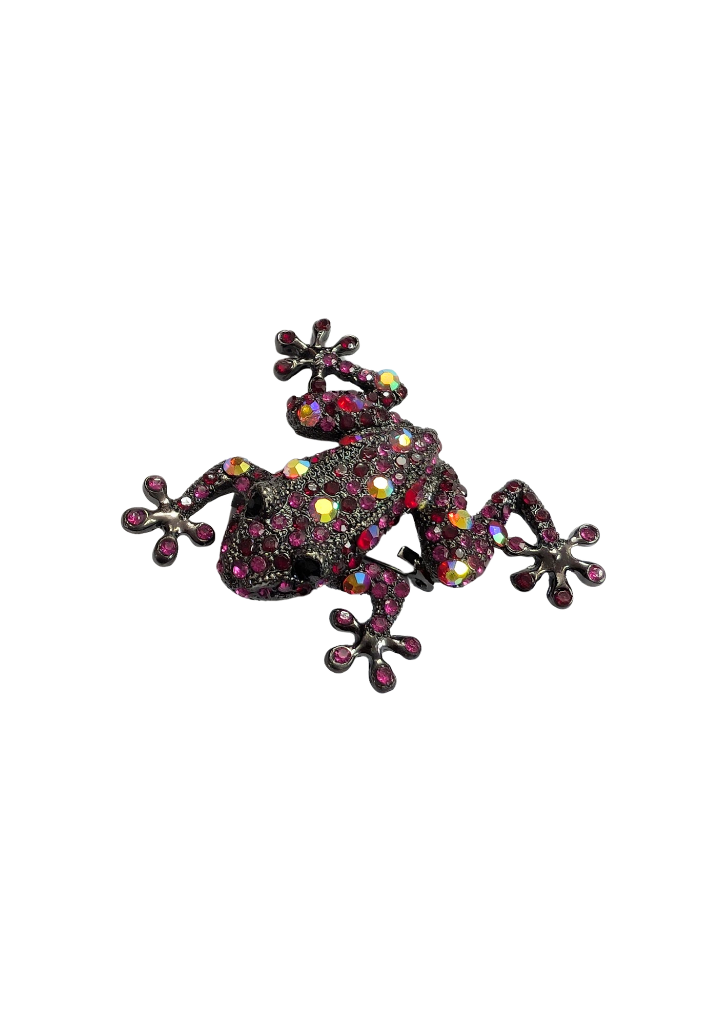 The Edit - Pink Bejewelled Frog Brooch