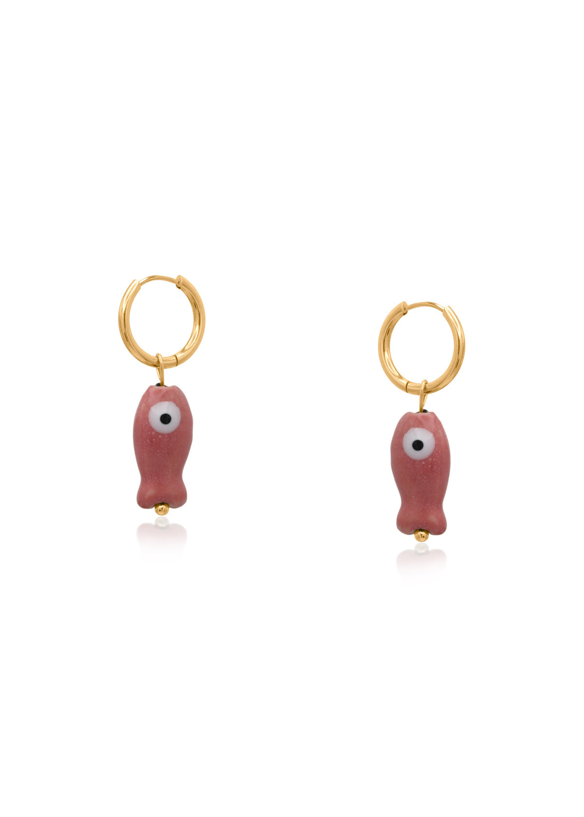 Big Metal London - Ceramic Painted Mini Fish Earrings