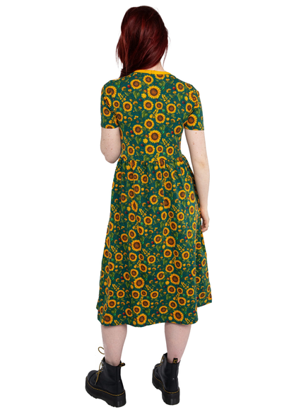 Rebel Romance - Sunflower Charity Midi Stretch Dress