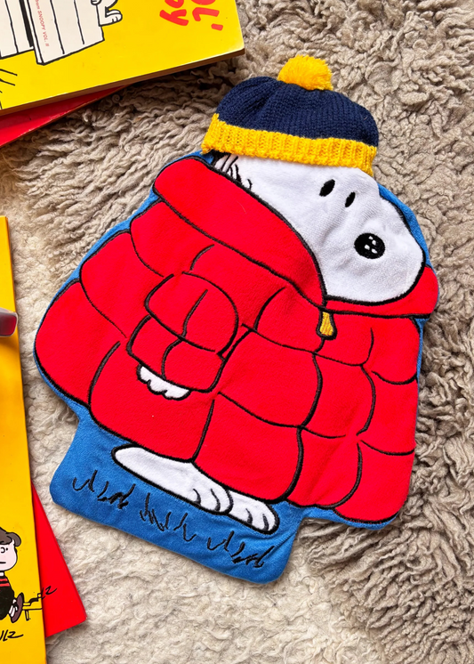 House of Disaster - Snoopy in a Puffa Coat Hot Water Bottle
