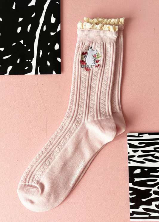 House of Disaster - Moomin Pink Lace Moomin Socks