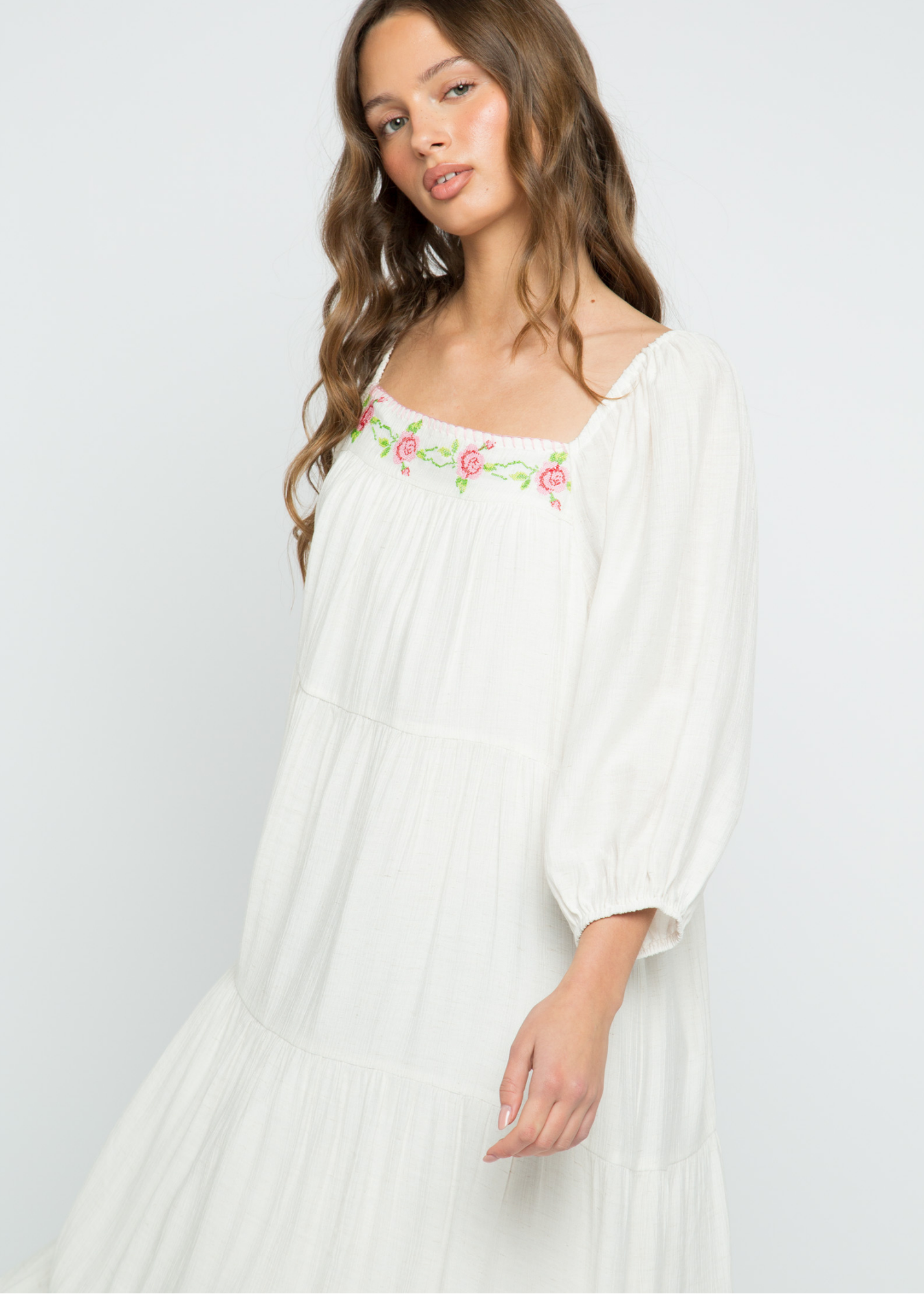 Daisy Street - Goldie Embroidered Maxi Dress