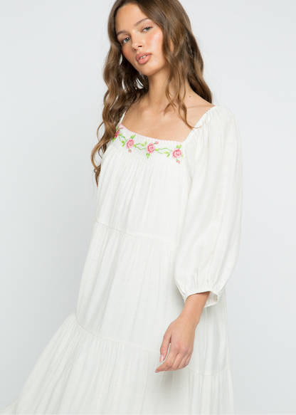 Daisy Street - Goldie Embroidered Maxi Dress