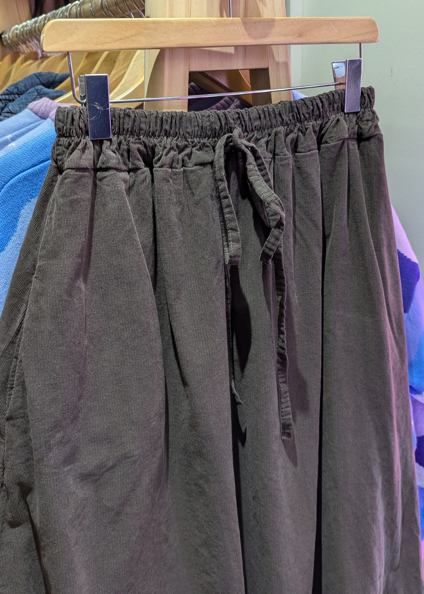 The Edit - Brown Corduroy Puffball Skirt