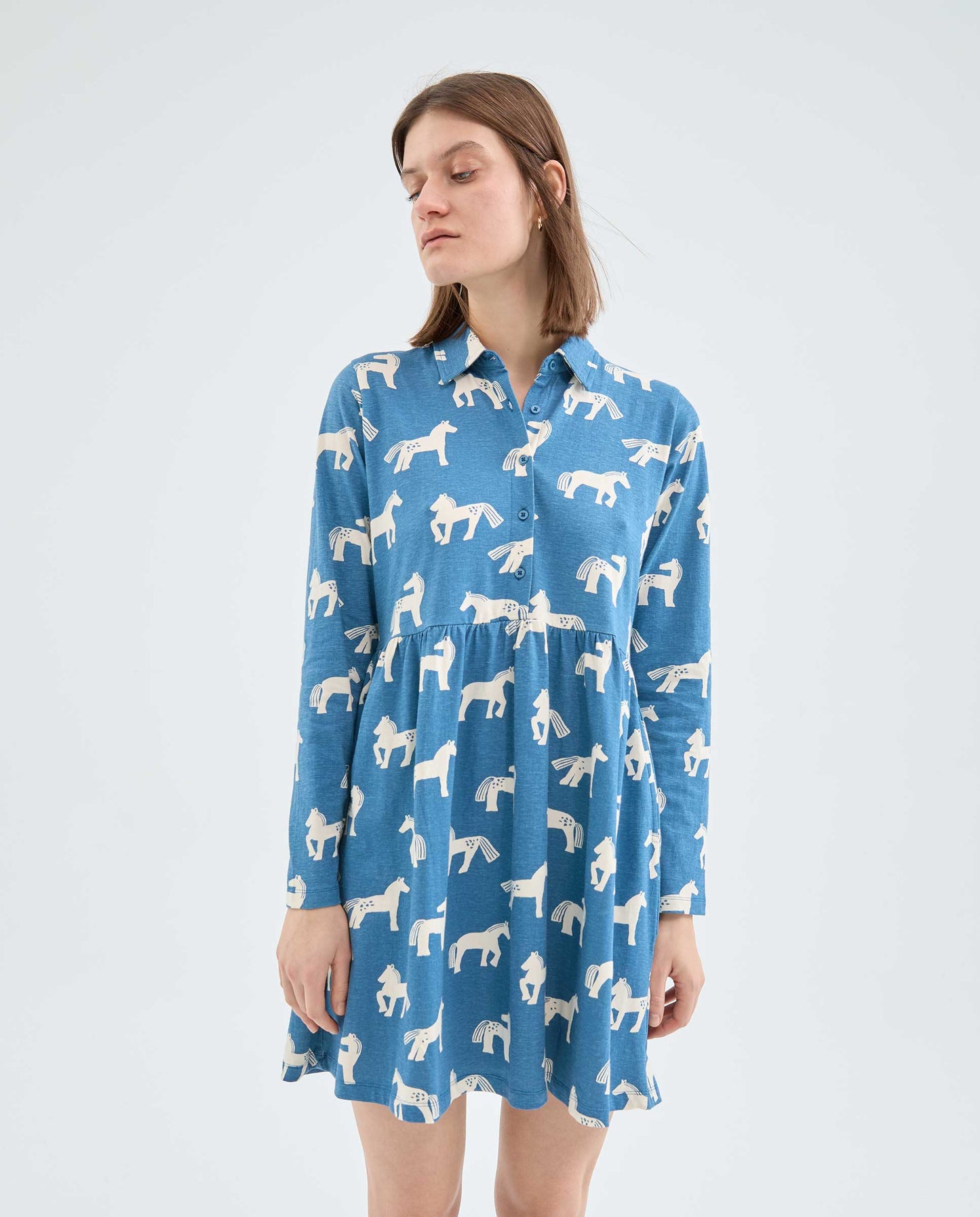 Compañia Fantastica - Jersey Shirt Horse Print Dress