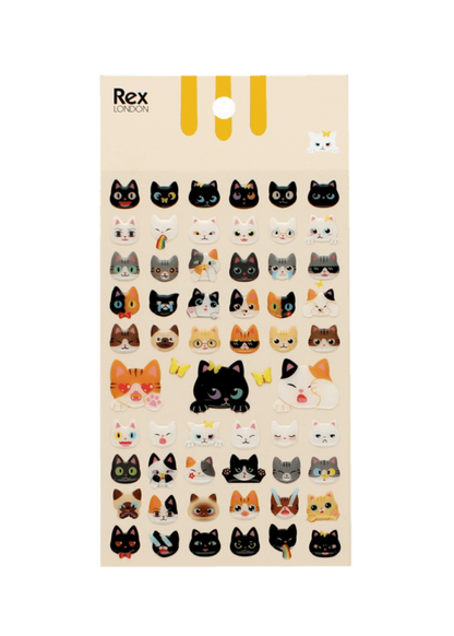 Rex London - Quirky Cats 3D Puffy Stickers