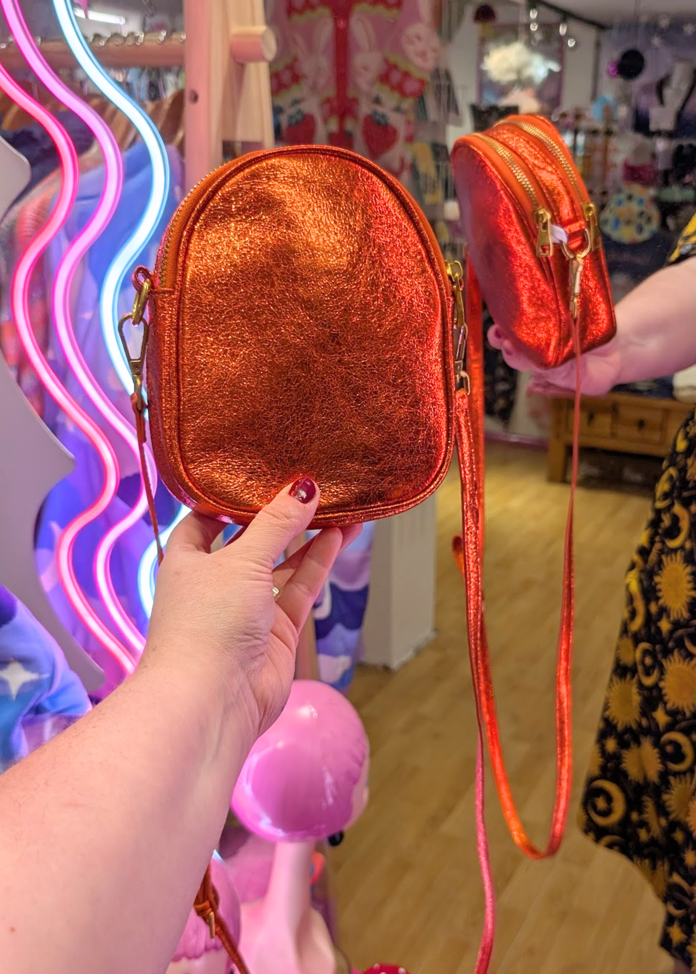 The Edit - Metallic Orange Cross Body Mini Bag