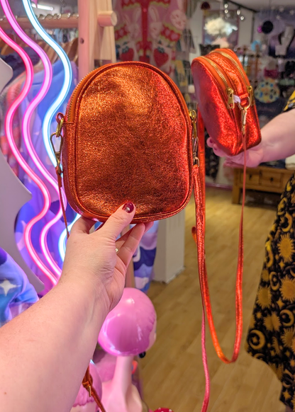 The Edit - Metallic Orange Cross Body Mini Bag
