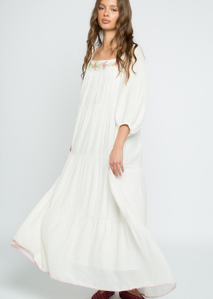 Daisy Street - Goldie Embroidered Maxi Dress